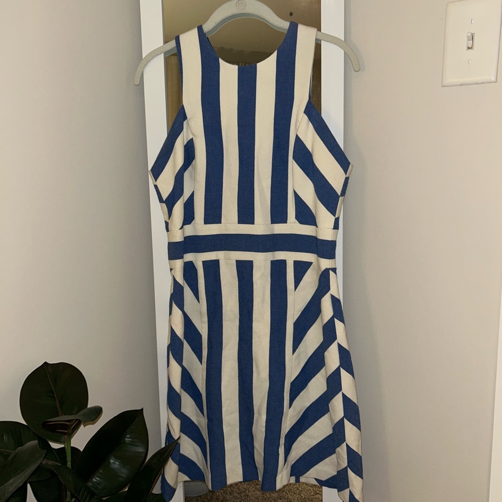 Milly Blue and White Striped Dress